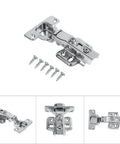 Three Types Stainless Steel Hydraulic Furniture Cupboard Face Frame Cabinet Door Concealed Hinges With 90 Degree Adjustability