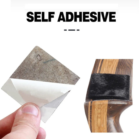 Beaver Hair Arrow Rest Kit For Traditional Bows Four Pack Self Adhesive Stick On Pads for Longbow and Recurve Bow installation detail