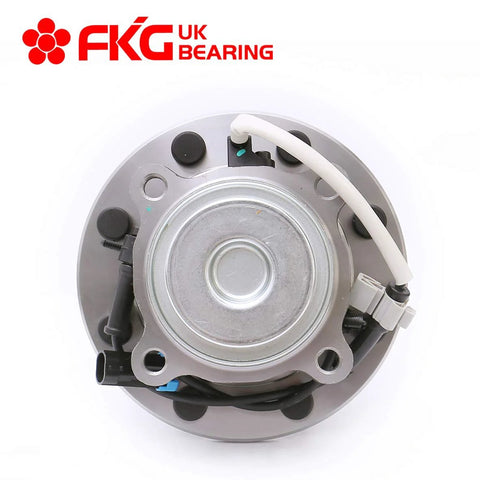 Top view of Set Of 2 Front Wheel Bearing Hub Assemblies With ABS For 2WD GMC Savana 3500 And Savana 2500, Chevy Express 3500