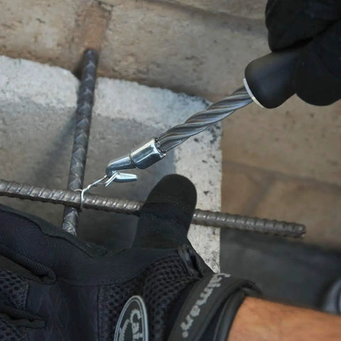 Automatic Rebar Wire Twister Tool Updated Model Built Tough With Reinforced Spring For Smooth Recoil And Fast Reload Ergonomic Rubber Handle For Easy High Strength Wire Tie Twisting On Rebar Projects, twisting rebar tie