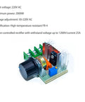 Close-up of Badass 5 Piece AC Motor Speed Controller Set, 220V, 2000W, featuring smooth knob adjustments and SCR regulation.
