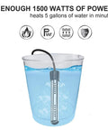 Built Badass Kickin Up The Heat Fast This Plug And Play 2000 Watt Immersion Water Heater in a bucket of water.