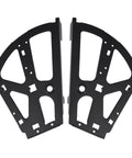 Two Layer Shoe Cabinet Hinges Set Black Steel Flip Plate Frames Replacement Hardware With Installation Accessories, pair