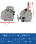 Beefed Up Go Kart Forward Reverse Gearbox With Snappy Three Speed Shifts featuring dimensions of 15.5cm x 14cm x 17.6cm.