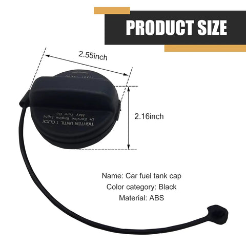 Black ABS Leakproof Tight Fit Gas Cap Easy Install Replacement For Nissan Infiniti 17251-1VZ0D 17251-3JA0A