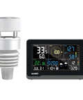 All In One WiFi Weather Station Kit with 7.5 Inch Color LCD Console and 7 In 1 Outdoor Sensor Array, IoT Enabled, 915 MHz