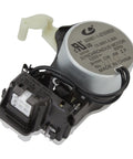 Whirlpool top-load washer shift actuator replacement part (W10913953) angled view with wiring harness