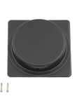 Black Flush Sliding Door Pull 2 Pack Recessed Closet Cabinet Finger Pulls square view with mounting screws