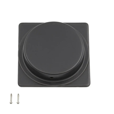 Black Flush Sliding Door Pull 2 Pack Recessed Closet Cabinet Finger Pulls square view with mounting screws
