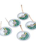 5 Piece Solder Wick Set For Electronics Repair, Alloy Copper Desoldering Braid In 1.5mm To 3.5mm Widths displayed on white background
