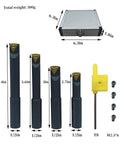 Half Inch Boring Bar Set For Precise Internal Lathe Machining Shop Ready Pro Grade Kit with parts and storage case.