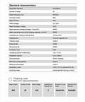 Pro Grade Heavy Duty 40 Amp 2 Pole Din Rail Mount Leakage Protection Miniature Circuit Breaker Ac 230V specifications chart with technical details.