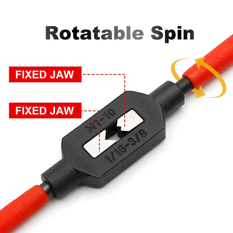Adjustable Handy Tap Wrench Set With Three Size Jaws From One Sixteenth To Three Eighths Inch Tap Holder Reamer Hand Tool