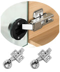 Two Pack European Soft Close Cabinet Hinges 26mm Diameter For Glass Doors Built To Last TEYOUQU Durable Cold Rolled Steel With Hydraulic Dampers