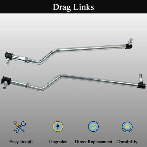 Beefy Adjustable Steering Drag Link Replacement For John Deere LA Series Tractors Left Right Crimped Construction Tie Rod Fits LA100 LA105 LA110 LA115 LA120 LA130 LA135 LA140 LA145 LA150 LA165 LA175 Replaces GY21250, pair