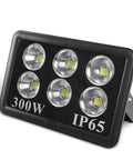 JUDYSSY Home Floodlight,Outdoor Waterproof Led Projection Lamp Outdoor Roof Top Open Door Lighting Explosion-Proof Lamp Ip66/65, Rechargeable Work Light, 300W with six bright LED bulbs.