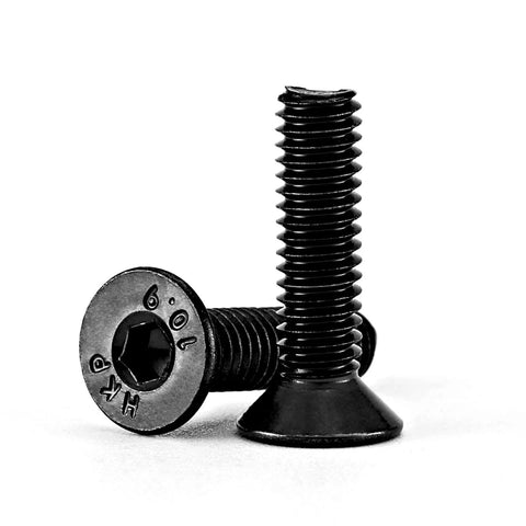 4mm X 16mm Flat Head Hex Socket Cap Screws Pro Grade 0.7mm Pitch 10.9 Alloy Steel Black Oxide Countersunk Machine Screws Fully Threaded