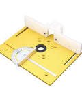 Slick Aluminum Router Table Insert Plate For Woodworking Heavy Duty Base Platform with adjustable angle gauge