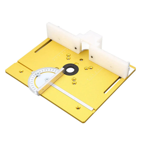 Slick Aluminum Router Table Insert Plate For Woodworking Heavy Duty Base Platform with adjustable angle gauge