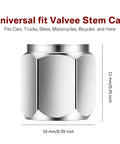 Brass Tire Valve Stem Caps Set With Rubber O Ring Silver Hexagon Dust Proof Covers For Car Truck Motorcycle Bike And Bicycle 20 Pack