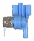 5304525044 Water Inlet Valve For Dishwashers OEM Replacement Part Replaces 5304521660 shown in blue plastic and metal construction
