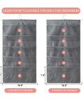 Enlarged Closet Hanging Bra Organizer With Rotating Metal Hanger Dual Sided Wall Shelf Wardrobe Mesh Pockets