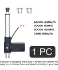 Beefy 24V Electric Linear Actuator With Telescopic Tube, 6000N Peak Push Force And 2000N Stroke, Smooth, Precise Motion For Industrial Automation And Robotic Applications, with mounts