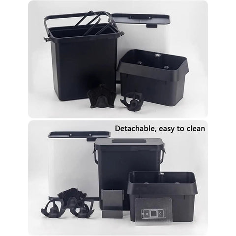 Automatic Electric Coffee Handle Cleaner And Knock Box For Busy Baristas Quick Portafilter Ground Shaker 150 Watt Motor detachable parts for easy cleaning