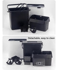 Electric Coffee Handle Cleaner Knock Box Heavy Hitter with detachable parts, brush, and storage containers for easy cleanup.