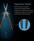 Image of ergonomic handle of 6.6 Inch Stainless Steel Curved Pruning Shears 2 Pack with Nonstick Teflon Coated Blades