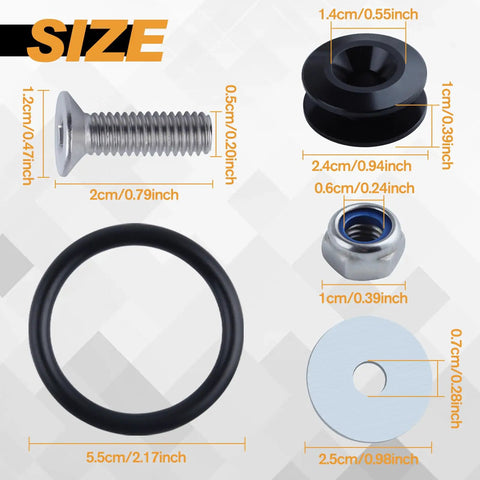 Universal Car Bumper Quick Release Kit 28 Pcs Black Fasteners With Tabs Bolts Nuts Washers And O Rings for various sizes