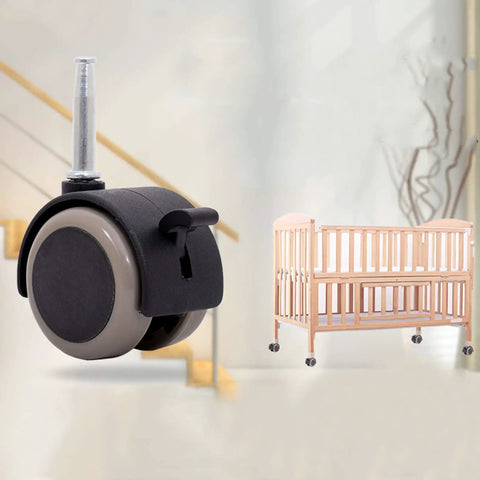 Kickass Two Inch Swivel Caster Wheels For Furniture, Smooth As Butter Silent Nylon Castors With Grip Stem, handles heavy loads