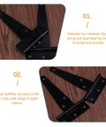 10 Pack Heavy Duty 4 Inch T Hinges For Doors And Gates Thickened Iron Gate Hinge Set Black Load Bearing Barn Shed Garden Exterior Hinges