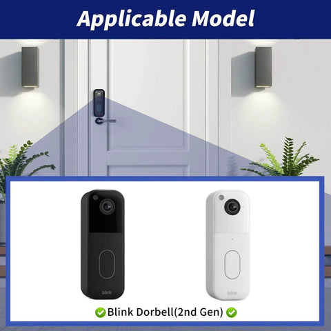 No Drill Doorbell Mount For All New Blink Video Doorbell 2nd Gen Easy Install Bracket For Blink Camera Security System