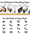 Top view of various pipe types and connectors suitable for Electronic Water Descaler System No Chemicals No Fuss Install Reduces Limescale Rust And Mineral Build Up In Home Pipes Appliances And Fixtures For Daily Home Use In All Your Plumbing And Water Using Appliances.