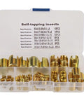 50 Pcs Heavy Duty Slotted Carbon Steel Thread Repair Kit For M3 To 12 Millimeter Bolt Tapping Tool With Strong Vibration Resistance And Durable Self Tapping Screws For Quick Fix And Engine Maintenance Jobs, case with inserts