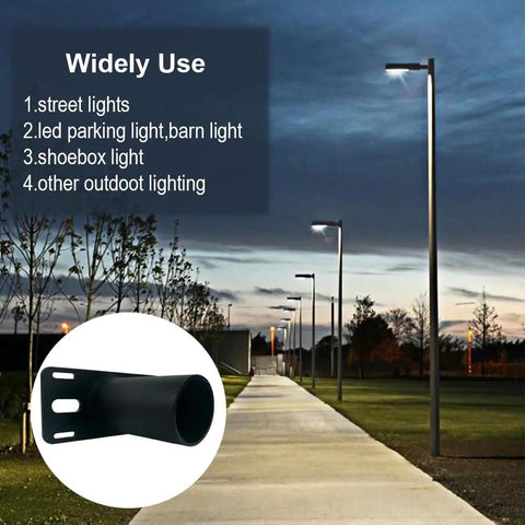 Heavy Duty Slip Fitter Adapter For LED Parking Lot Lights 90 Degree Two And Three Eighths Inch Fixture Mount Bracket