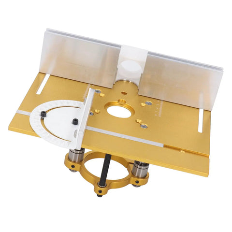Heavy Duty Aluminum Trimming Flip Plate With Smooth Milling Guide Table Insert For Rock Solid Woodworking Router Lift Mount, 240x200mm