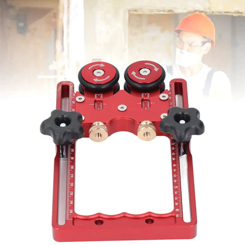Rugged Table Saw Feeder Roller Built Tough Out Of Anodized Aluminum Alloy Featuring Smooth Rolling Rubber Wheels and single way bearing.
