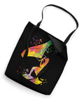 Watercolor Colorsplash Wingfoiling Tote Bag Showcasing A Man Wingboarding Design For Wing Foil Fans, Wingsurfing Lovers, Coaches And Wingboarding Enthusiasts, 16 By 16 Inch Beach Gear For Practice And Travel