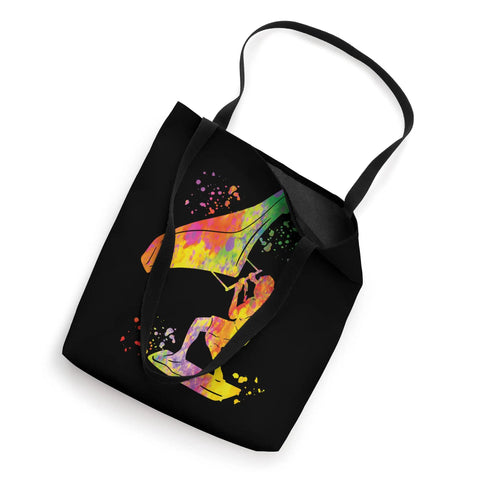 Watercolor Colorsplash Wingfoiling Tote Bag Showcasing A Man Wingboarding Design For Wing Foil Fans, Wingsurfing Lovers, Coaches And Wingboarding Enthusiasts, 16 By 16 Inch Beach Gear For Practice And Travel
