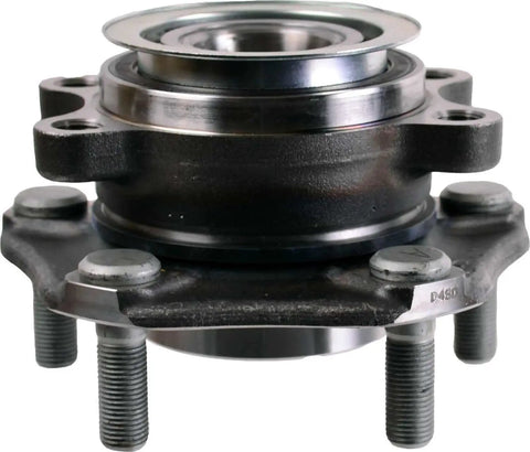 Front Wheel Bearing And Hub Assembly Kit For 2013 2020 Nissan Leaf showing heavy duty steel assembly with bolts.