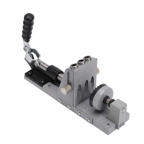 Heavy Duty Aluminum Pocket Hole Jig Kit Featuring Single Side Design And 3 8 Inch TiCoated Drill Bits To Knock Out Sharp Cabinet Joints With Zero Board Flipping Headaches