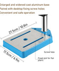Heavy Duty Cast Iron Electric Drill Stand Precision Machined Rotatable Multifunctional Drill Press Adapter For Wood Plastic Aluminum 40cm Workbench Mount Stable Base Vise Slot Easy Install Durable Tool Accessory enlarged cast aluminum base with fixing screw holes
