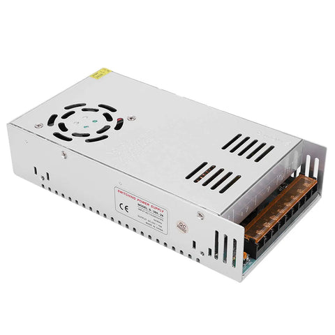 Power Switch Driver For DC24V LED Strip Lights In Aluminum Alloy Housing And Industrial Automation Hardware, angled view