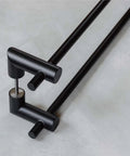 Heavy Duty Modern Stainless Steel Door Handles Black Coated Push Pull For Entry Doors Double Sided Pulls 180cm Long Non Rust