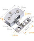 Heavy Duty Adjustable Glass Door Hinges For Bathroom Cabinets And Display Shelving With No Sweat Quick Snap Install And Slick Smooth Pivot Action featuring precise dimensions.