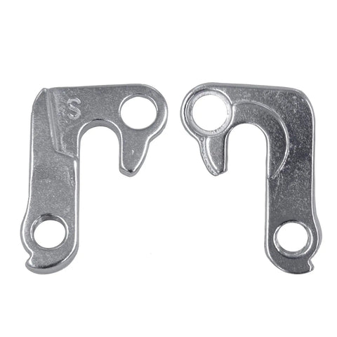 Derailleur Hanger 131 For Anthem Reign Trance XTC And More Replacement Part RE9GA With Mounting Screws Wide Compatibility For Mountain Bikes Durable Alloy Easy Install, showing two hangers side by side.