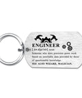 Stainless steel Engineer Definition Keychain Gift For Men And Women A Cool Engineering Gift For Coworkers Graduates Friends And Family