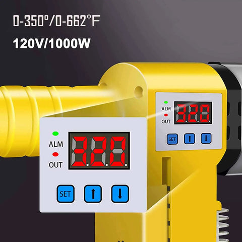 IPS Standard Pipe Fusion Welder For US 110V 1000W Hot Melt Plastic Welding Tool with digital display showing 120V/1000W